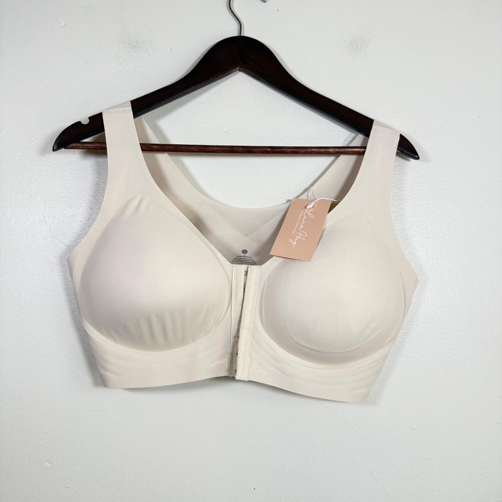 NWT Luna Hug Embrace Your Curves Posture Support Front Closure Bra 2XL Beige